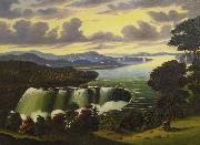 Thomas Chambers Niagara Falls viewed from Goat Island oil painting on canvas